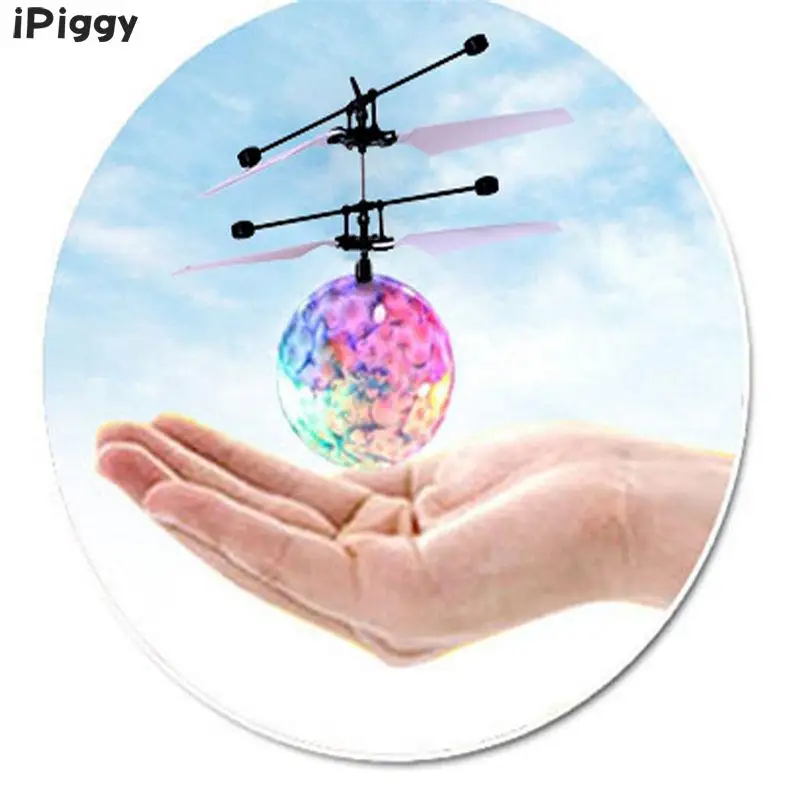 

2017 iPiggy Ball Built-in Shinning LED Lighting Hand Spinner Fashion RC Drone Helicopter for Kids Teenagers Flyings Colorful Toy