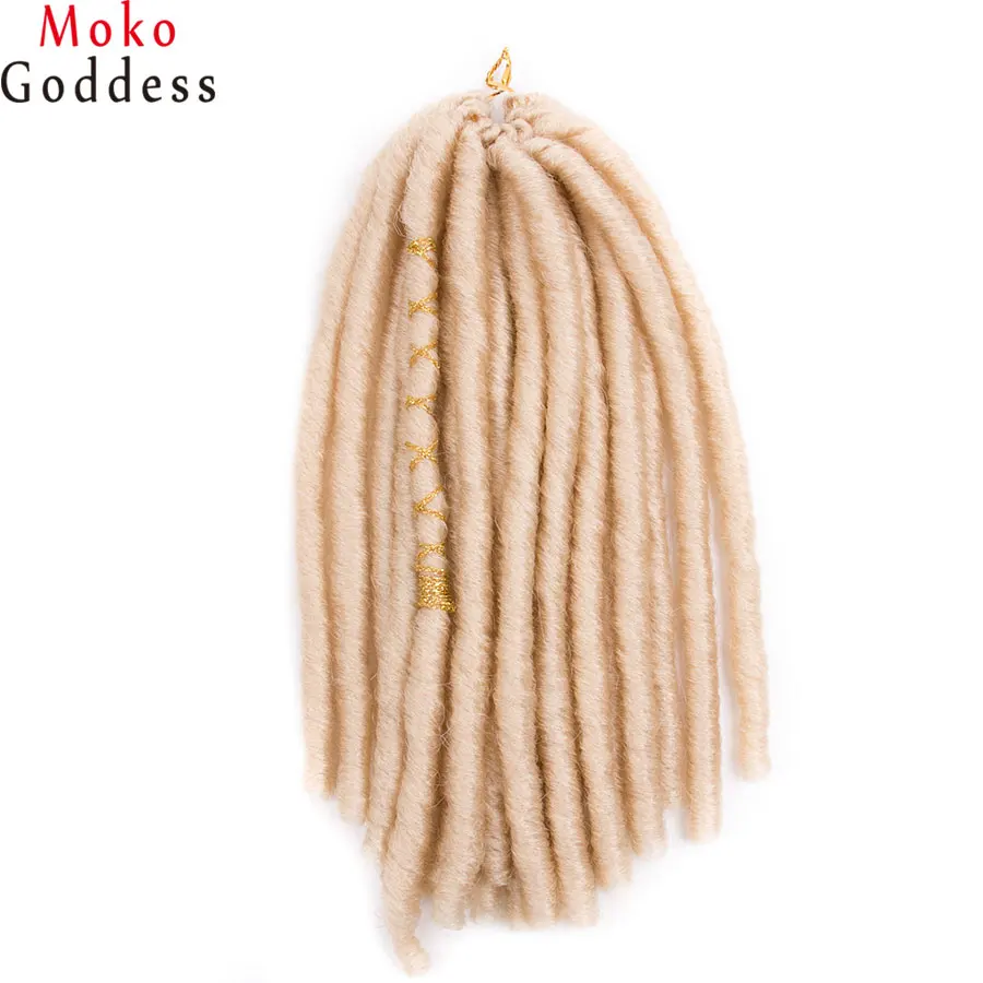 #613 MoKoGoddess искусственные локоны в стиле Crochet наращивание волос Цвета 14 дюймов 20 стойки/уп синтетические косички, волосы для косы - Цвет: #613