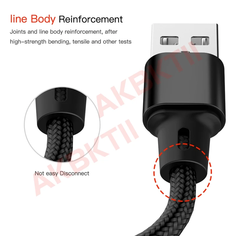 AKBKTII usb-кабель для зарядки iPhone XS X 8 7 3 в 1 кабель Micro USB C type samsung note 10 S10 S9 S8 | Мобильные
