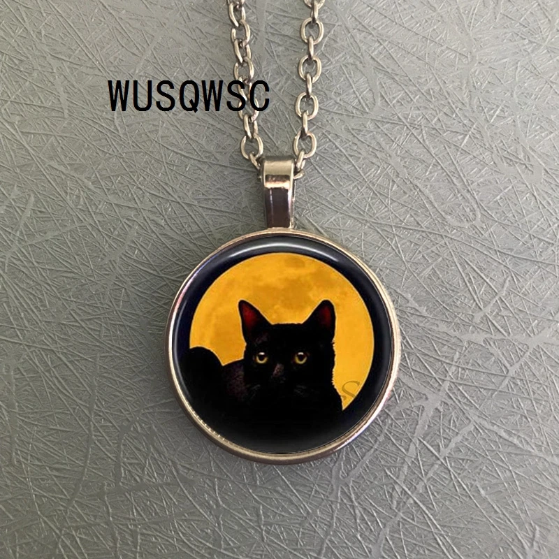 WUSQWSC 2018/Wicca ожерелье с кошкой подвеска пентаграммой украшение пентограмма
