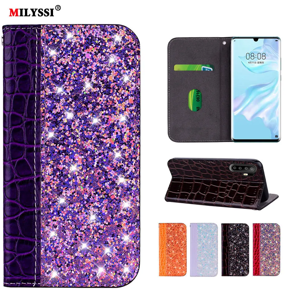 Кожаный флип чехол для Huawei P30 P20 Mate 10 Lite P smart Plus Y6 Pro Y9 2019 Prime 2018 Nova 4 Honor 8C View20 7X