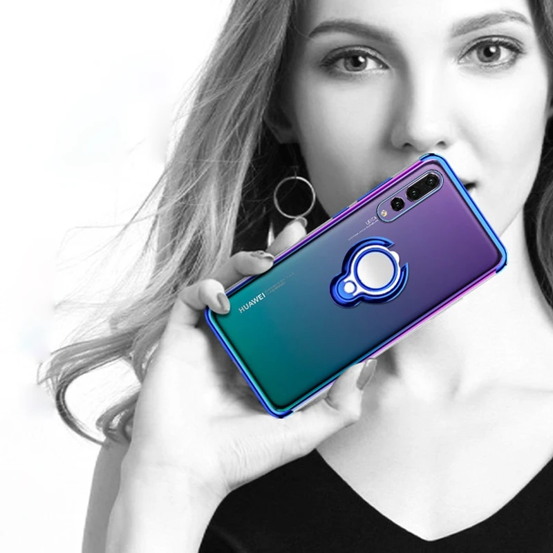 Противоударный чехол для Huawei P20 Lite Pro P20Pro Ультратонкий Мягкий ТПУ покрытие 360