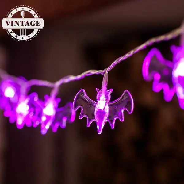 Hallowmas летучая мышь 10LED световая лента модные шторы фиолетовая Турецкая Ночная Фея