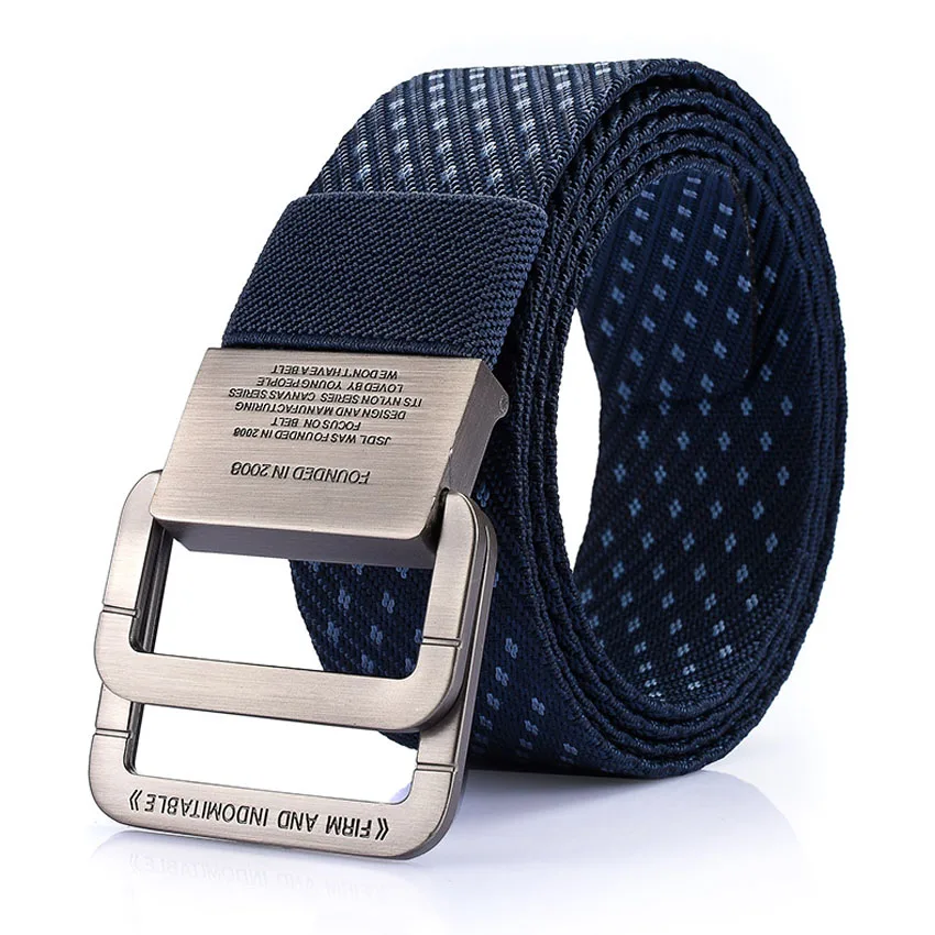 Новинка 2017 года бренд двойной пряжкой холст ремень Для мужчин спорта на открытом