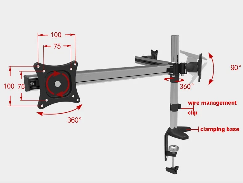15-27 &quotНастольный держатель для тройного ЖК-экрана телевизора кронштейн монитора