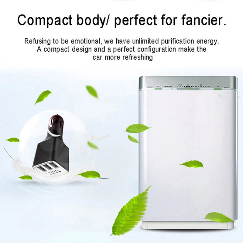 Хит продаж 1 шт. 3 usb порта автомобильная зажигалка зарядное устройство очиститель