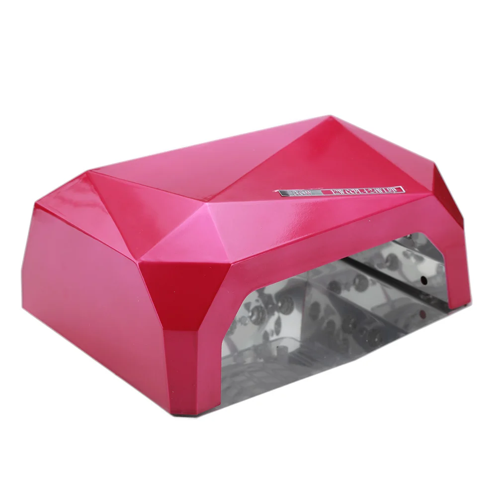 36W Nail Dryer White Pink Rose Red CCFL Diamond Shape LED UV Nail Light Gel Curing Lamps Drying Gel Polish Lamp Nail Art Tools