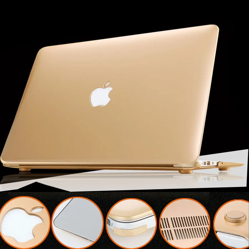 Чехол для ноутбука с логотипом cuttput золотисто серебристый чехол накладка Mac Book Air
