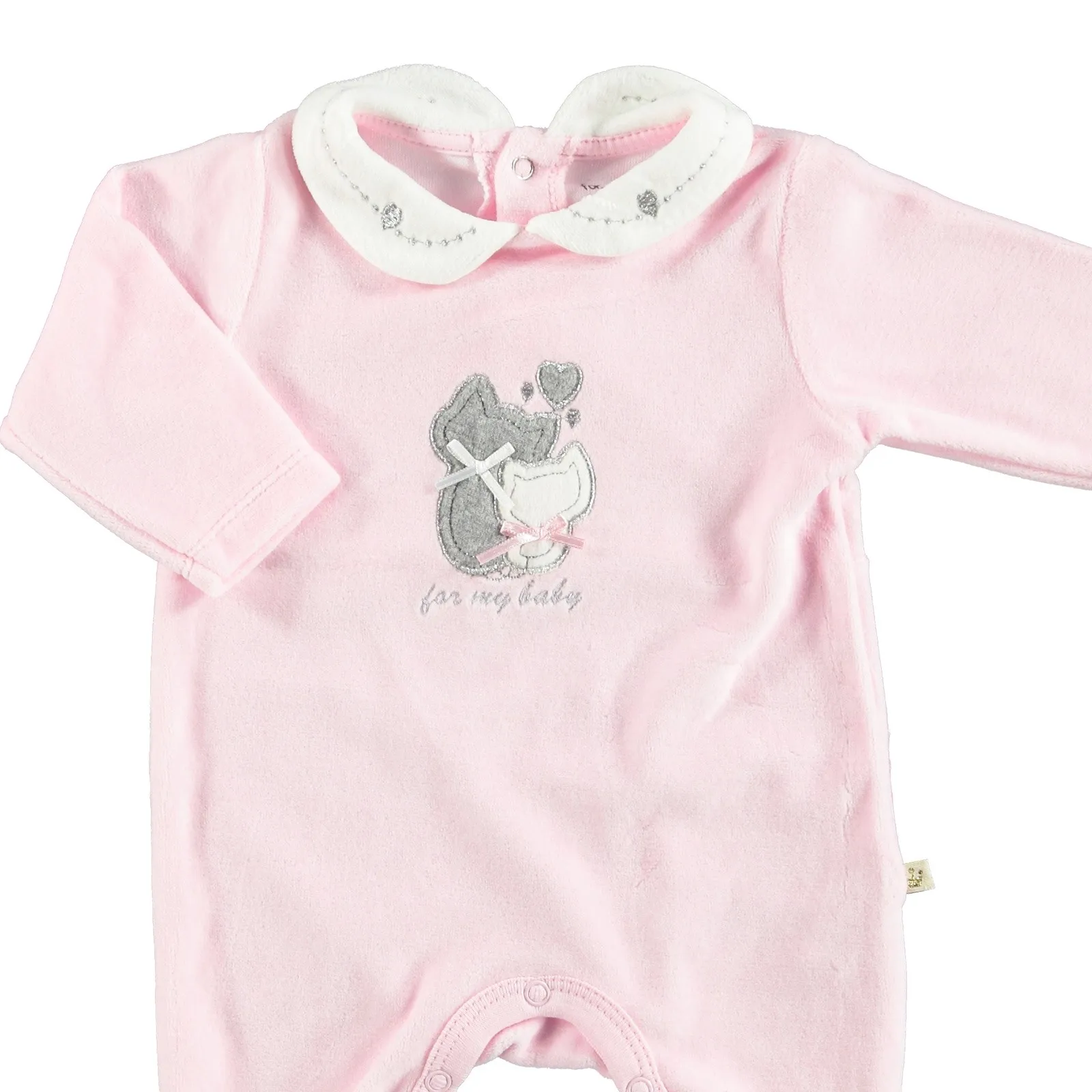 Ebebek для My Baby Little Cats комбинезон с длинными рукавами маленьких девочек розовый|Боди