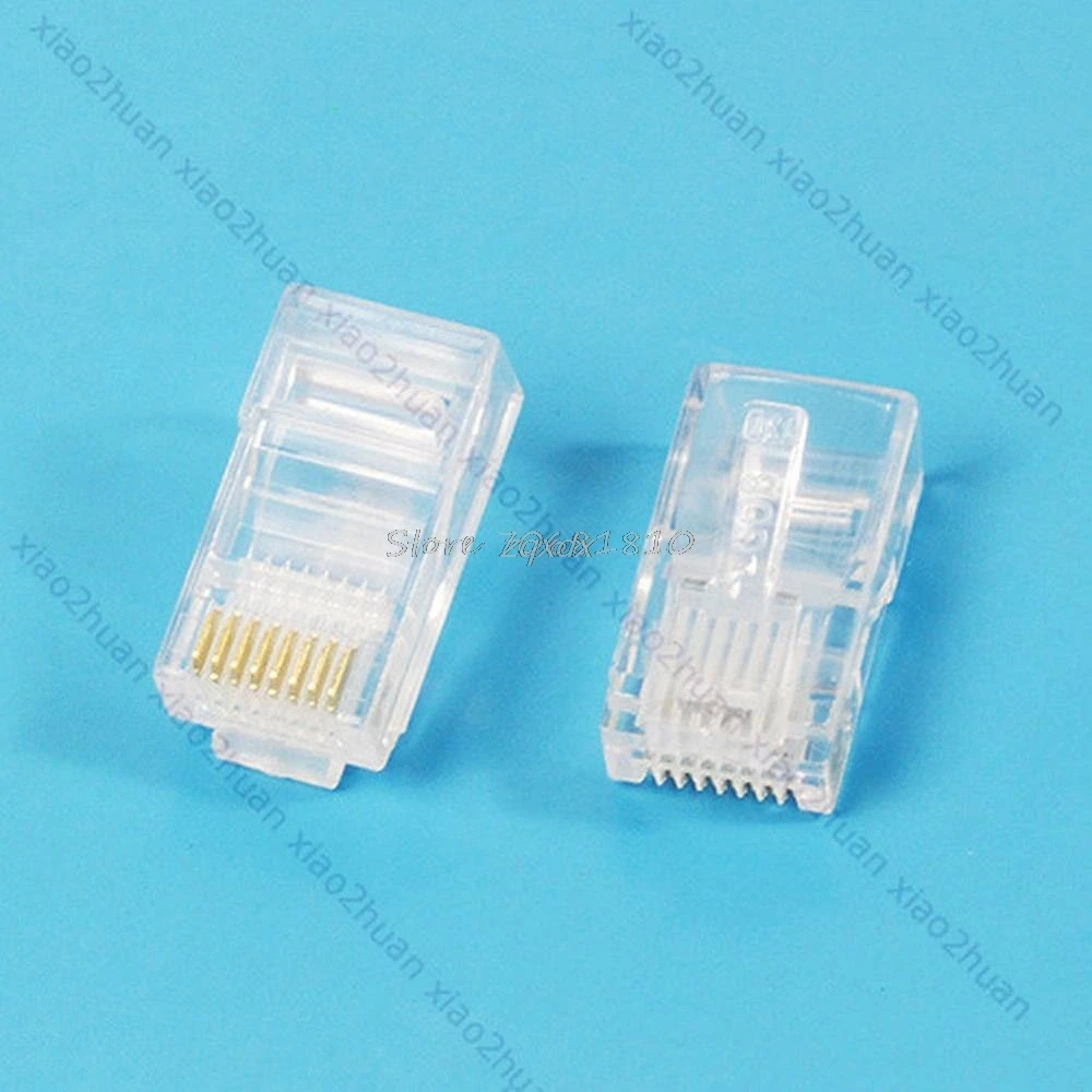 25/100 шт. сетевые модульные штекеры RJ45 с позолоченными контактами | Электроника