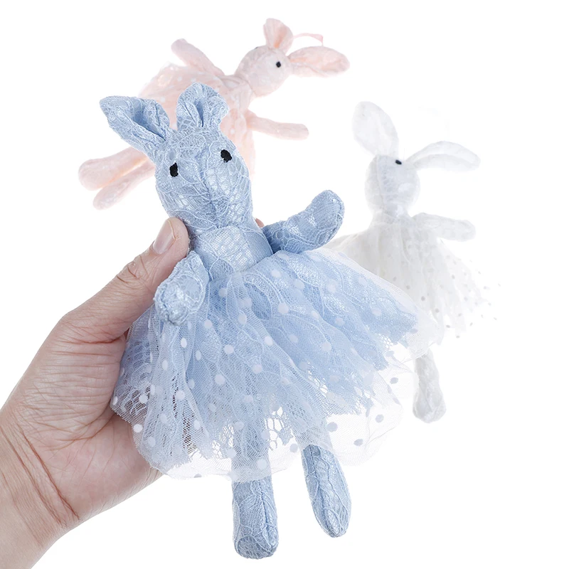 Новое поступление милое мягкое кружевное платье кролик плюшевое животное