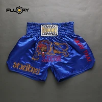 2017 new design muay thai shorts fluorys fight boxing shorts lions design kick boxing shorts
