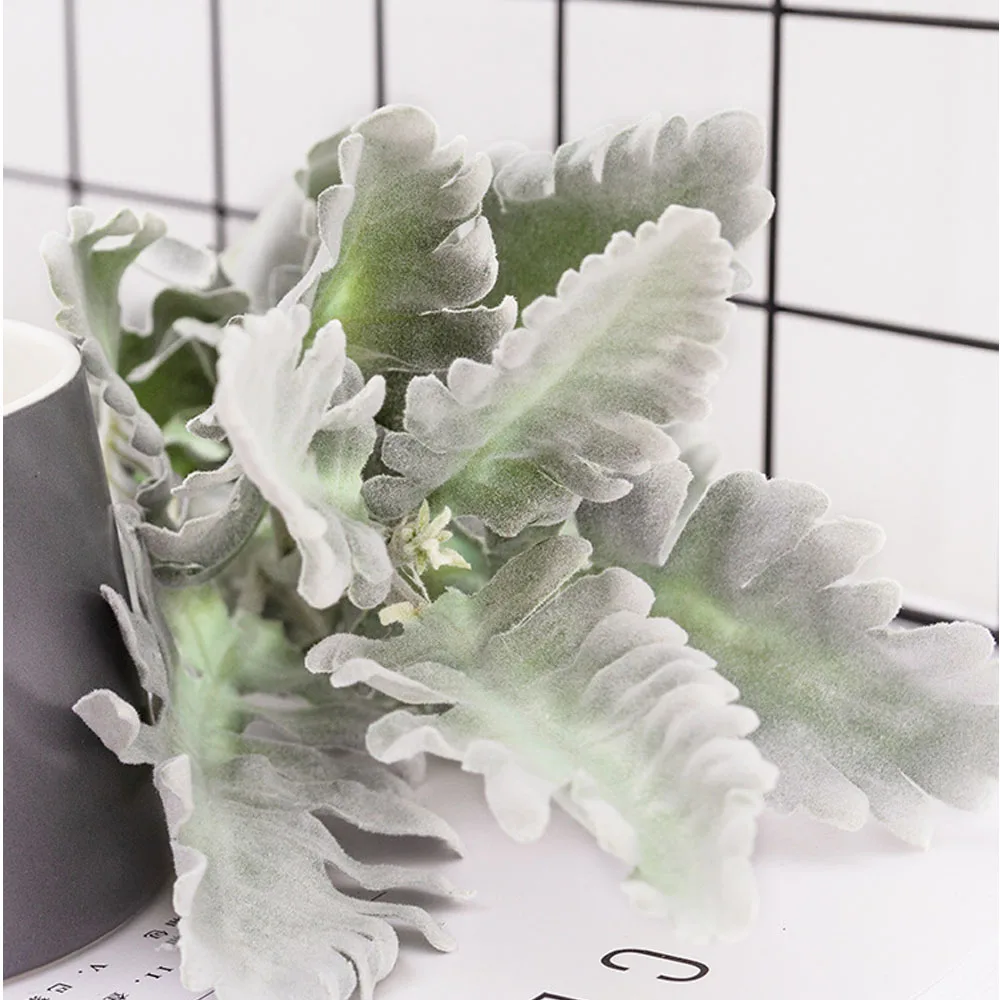 1 шт. имитация Senecio cineraria листьев домашнее свадебное украшение Цветочная