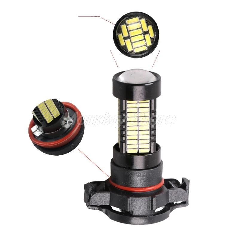 2 шт. PSY24W PS19W 9009 PWY24W H16 светодиодный Автомобильный светодиодный фонарь для передних противотуманных фар, Автомобильный светодиодный фонарь 12 В, белый, голубой, желтый