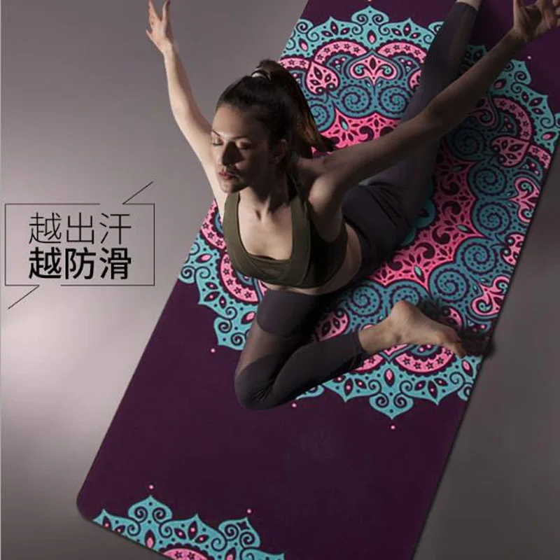 

Natural rubber suction deer velvet skin slip 5mm Yoga fitness exercise mat anti-slip mat
