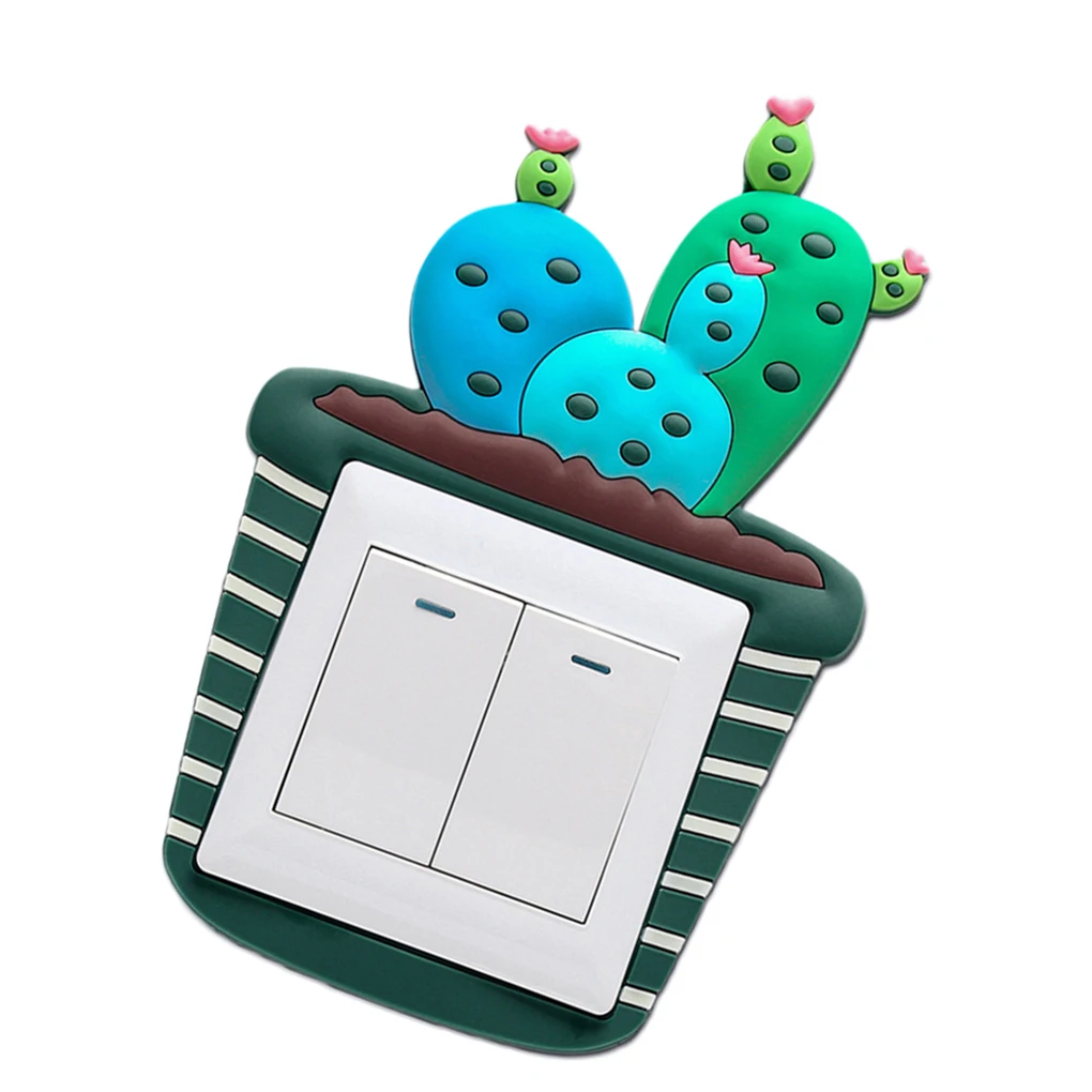 Мультфильм 3D наклейки светящиеся в темные переключатель декорации гостиная