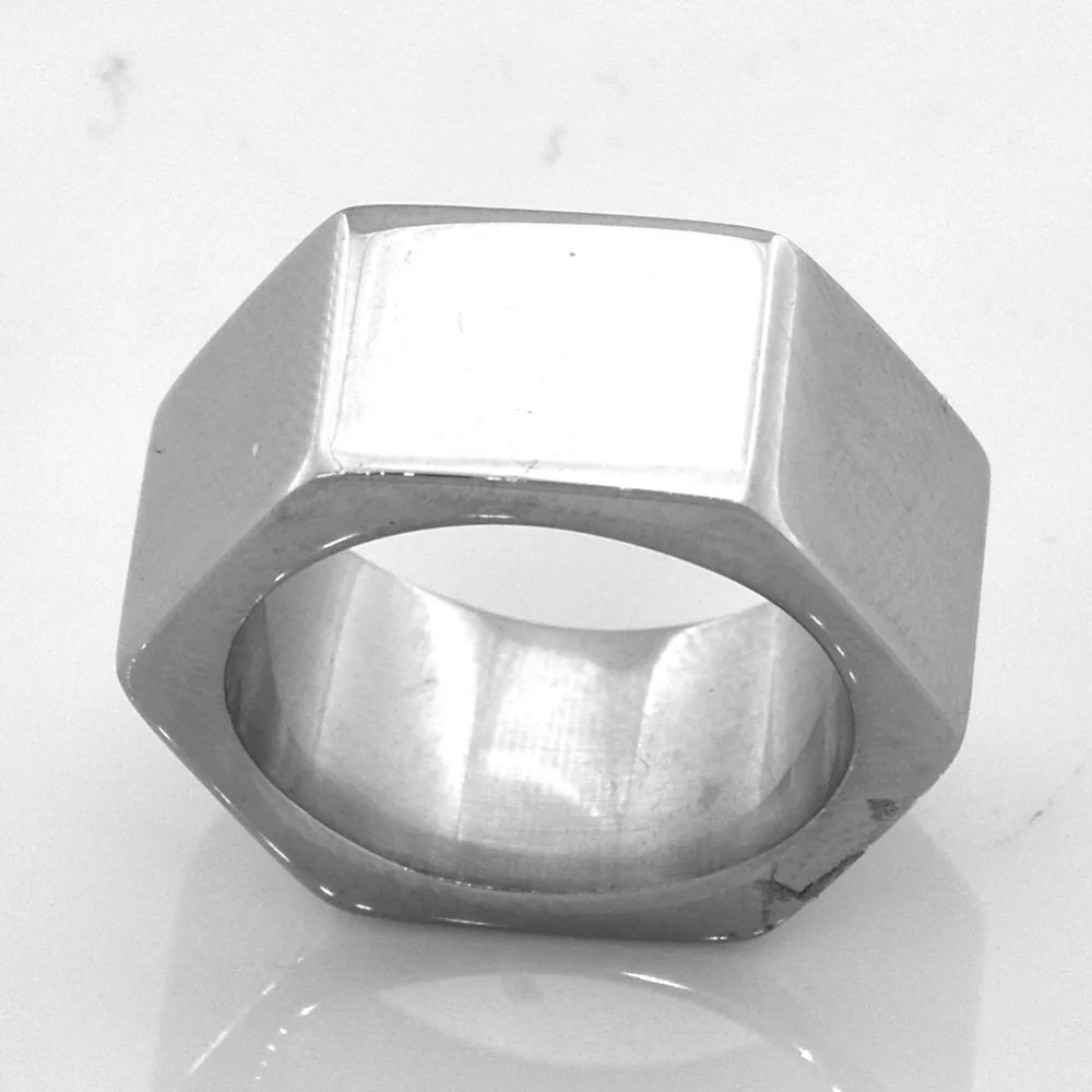 Fanssteel ювелирные изделия из нержавеющей стали гравируемый простой шестигранный