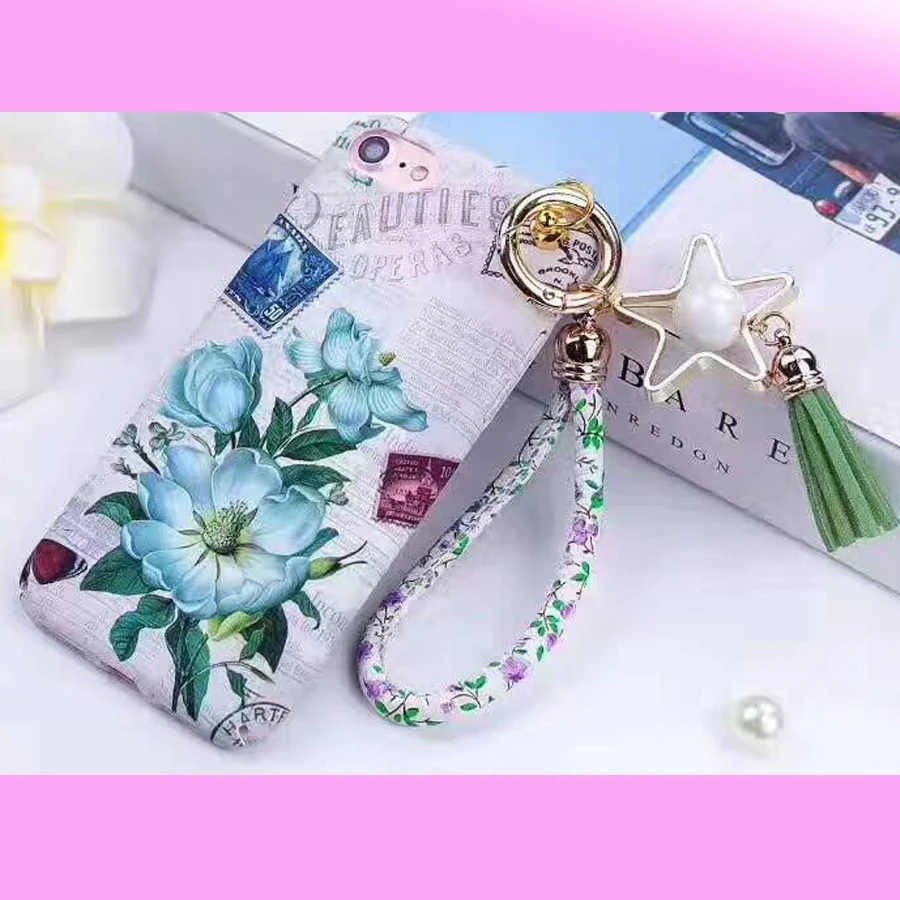 Для apple iphone 7 plus case цветок роскоши звезды ретро кисточкой случаи крышка для 7/7 6s