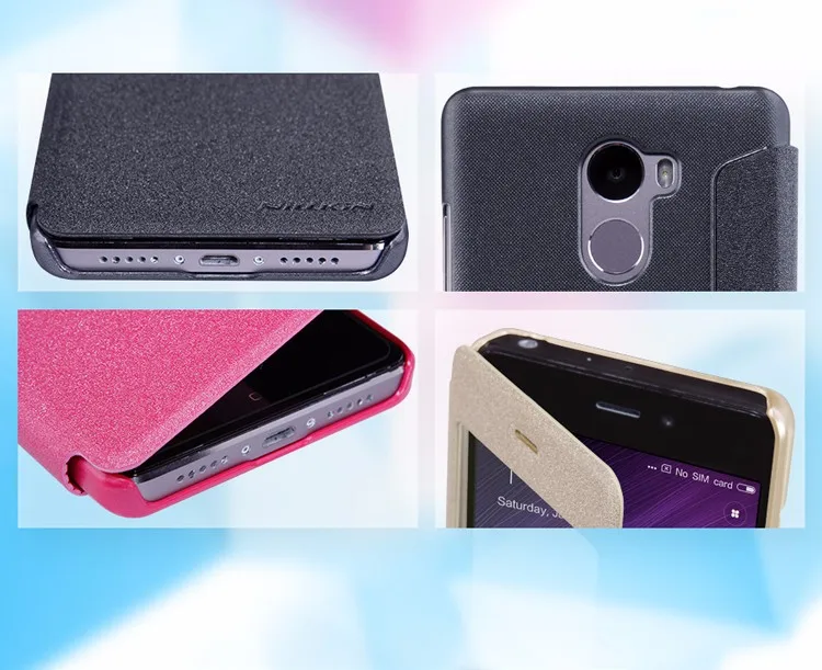 Чехол для xiaomi redmi 4/4 Pro/redmi 4 Prime подлинный NILLKIN блестящий чехол-флип чехол Кожаный чехол для xiaomi redmi 4/4 Pro/4 Prime