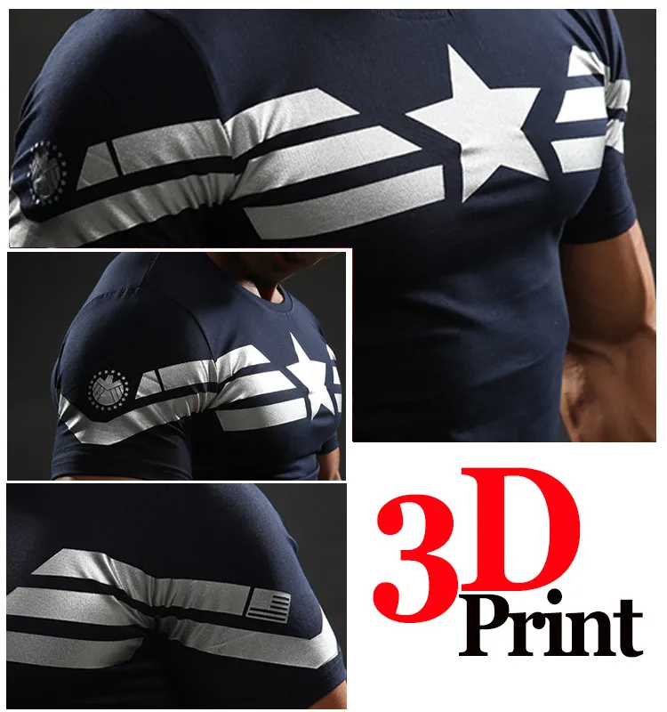 Мужская футболка с 3D принтом Капитан Америка мстители Железный человек одежда