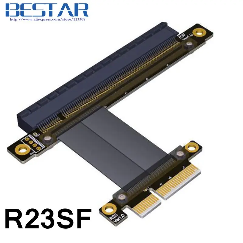 Переходник PCI E 4x male к PCIe 16x female Express видеокарта Удлинительный кабель GEN3.0