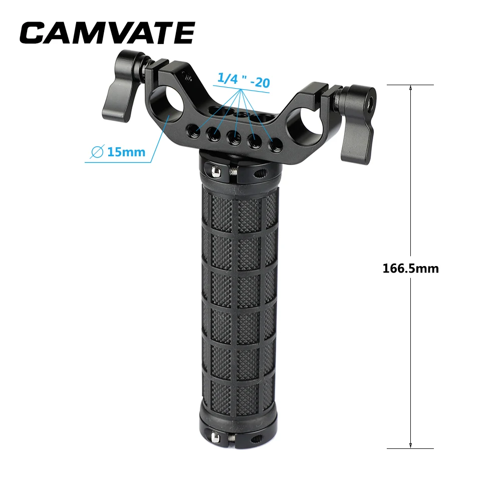 CAMVATE резиновая ручка с двойным зажимом для стабилизатора камеры C2090|Аксессуары