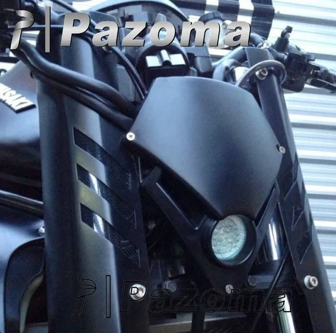 PAZOMA черный налобный фонарь Мини Мотоцикл Streetfighter Enduro светодиодный фонарь для GSX ZXR CBR CBF Hornet Fazer