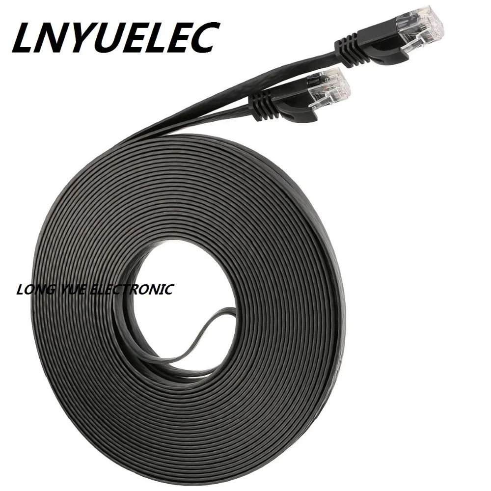 Плоский сетевой Ethernet Кабель UTP CAT6 из чистой меди кабель LAN с соединениями RJ45