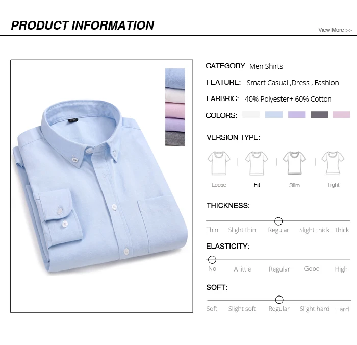 Осень Оксфорд рубашка для мужчин одноцветное цвета Slim Fit с длинными рукавами и пуговицы подпушка Smart повседневное белые рубашк