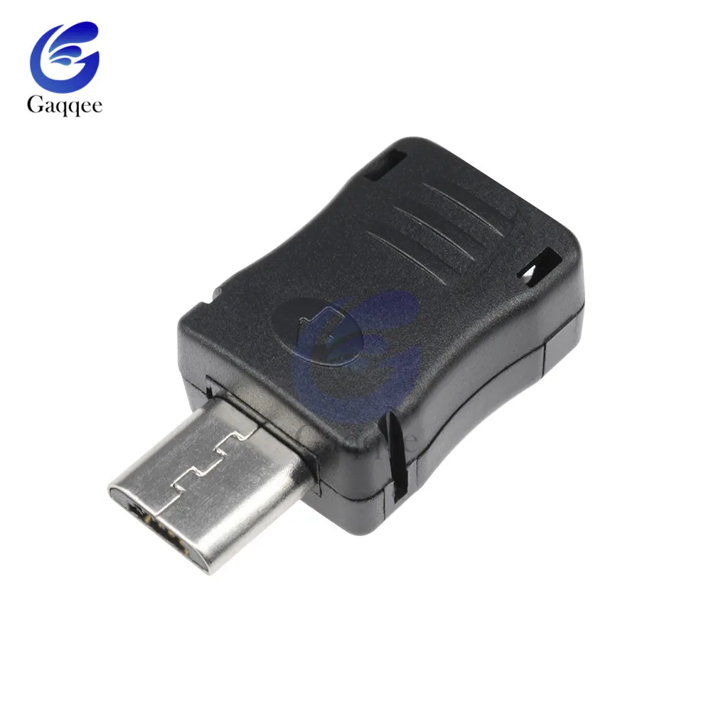 10 шт./партия USB Мужской 5 Pin с оболочкой пластиковый корпус Micro USB разъем хвост телефонный разъем Sockect терминалы DIY