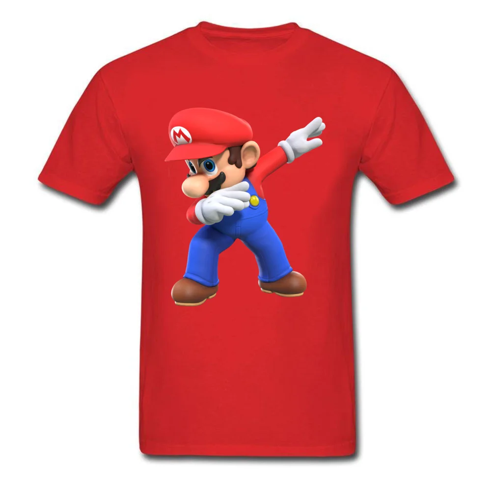 Мужские футболки 3D футболка Super Mario Bros футболка забавная одежда с принтом Марио Летние черные топы хлопковые футболки оптом - Цвет: Red