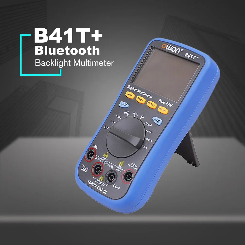 Owon B41T + цифровой мультиметр с подсветкой ЖК-мультиметр Bluetooth AC/DC Вольтметр