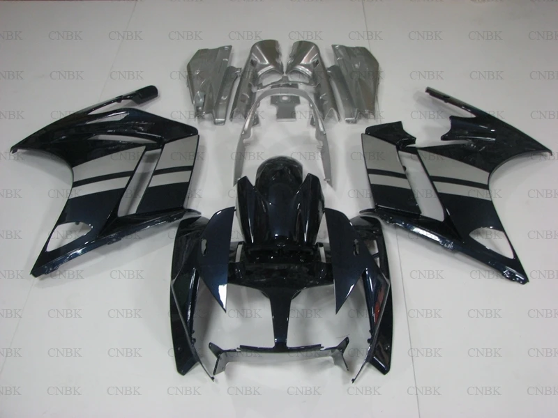 Для YAMAHA FJR 1300 2007 - 2012 кузов 08 09 темно-синий Серебряный FJR1300 Пластиковые обтекатели
