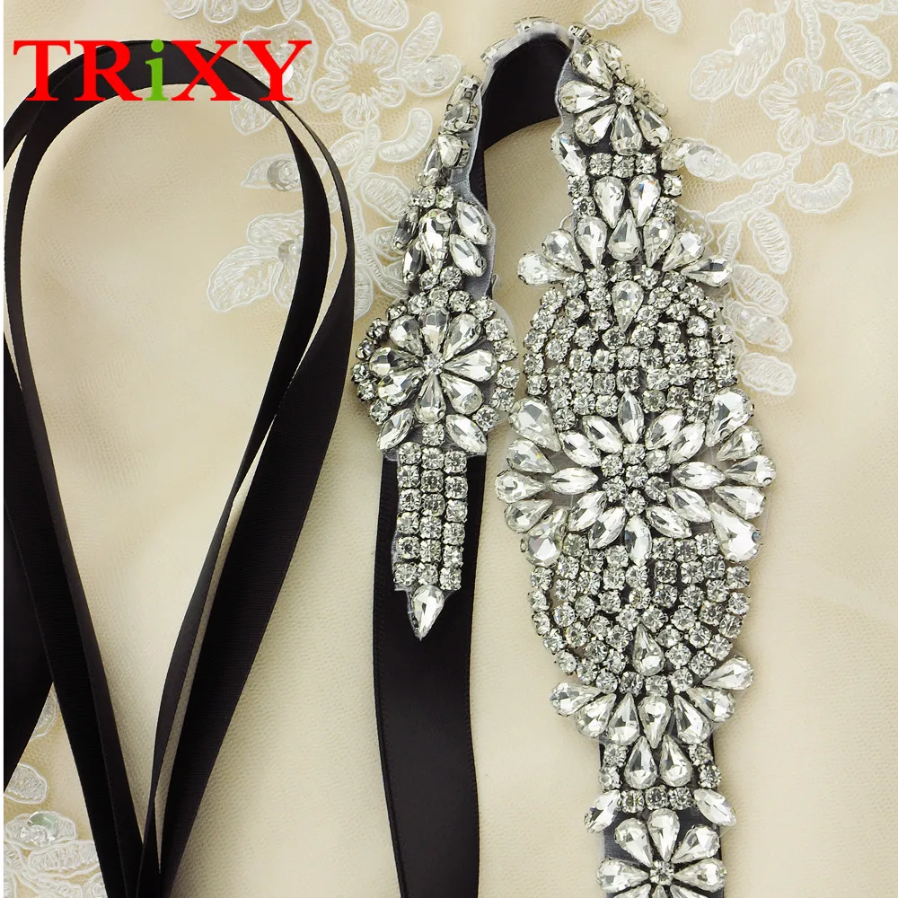 TRiXY S123B стразы вечерние платья аксессуары свадебный пояс лента подружки невесты
