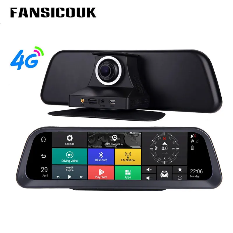 10 ''приборная панель автомобильный видеорегистратор 4G Android ADAS Dash Cam полный экран HD 1080P авто камера gps Wifi удаленный монитор регистратор DVRs 882