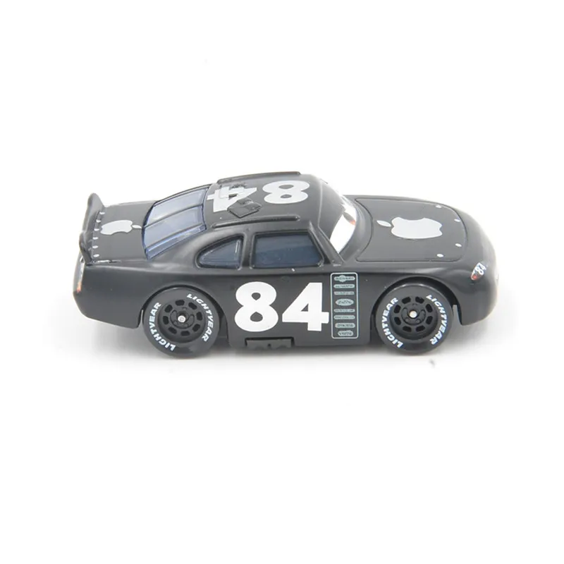 Disney Pixar Cars Lightning Mcqueen No.84 черное яблоко 1:55 литье под давлением металлическая
