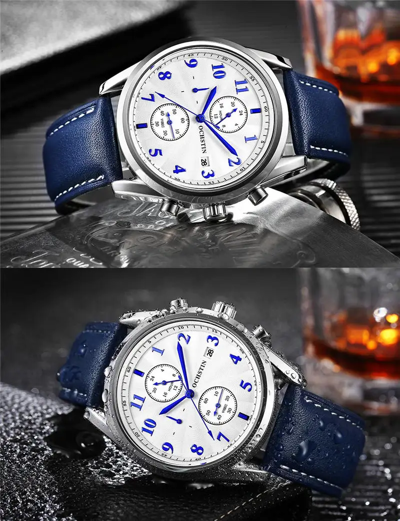 Часы OCHSTIN спортивные армейские деловые кварцевые с отображением даты 038 |