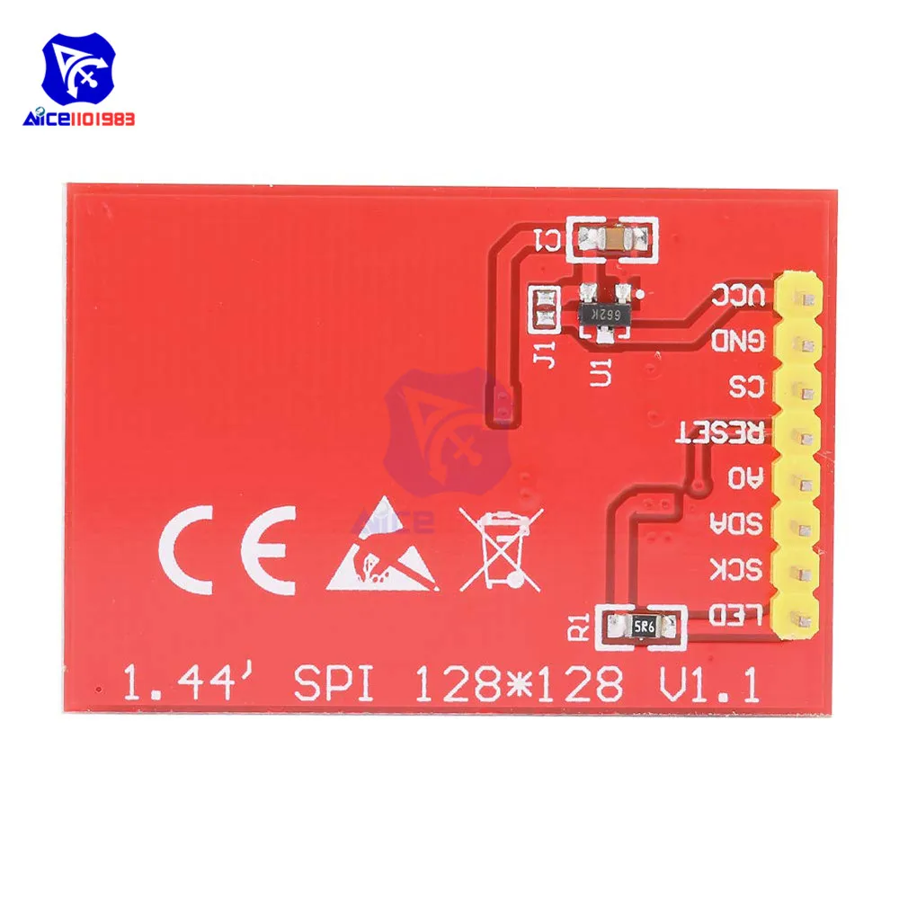 1 44 &quotLCD TFT дисплей красный серия 128X128 SPI ST7735 ЖК-экран панель модуль для Arduino Mega2560 STM32