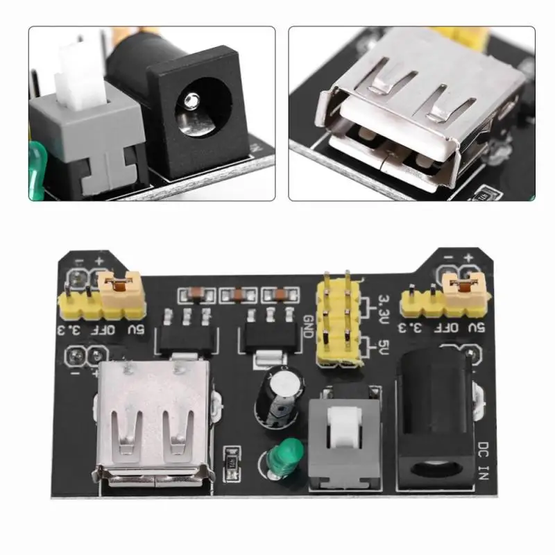 5 шт 5 V/3,3 V Питание доска Питание макет выделенный Мощность модуль для макетная плата программный блок питания reglable