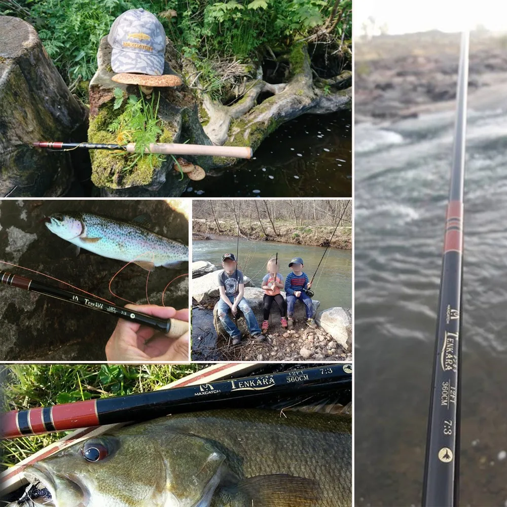 Maximumcatch Maxcatch телескопическая Tenkara Fly Удочка комбо комплект 9-13FT удочка& леска& мухи& палантин