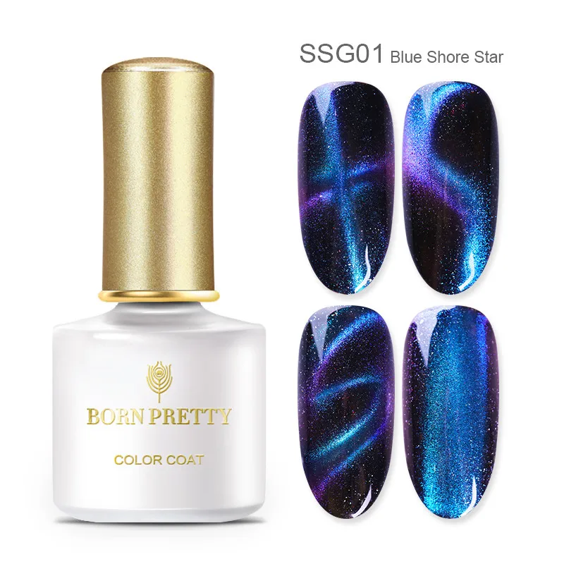 Starry BP-SSG01 BORN PRETTY 6 мл Гель-лак для ногтей магнитный эффект кошачьих глаз УФ-гель гламурный Хамелеон Гель-лак замачиваемый УФ светодиодный лак - Цвет: Starry BP-SSG01