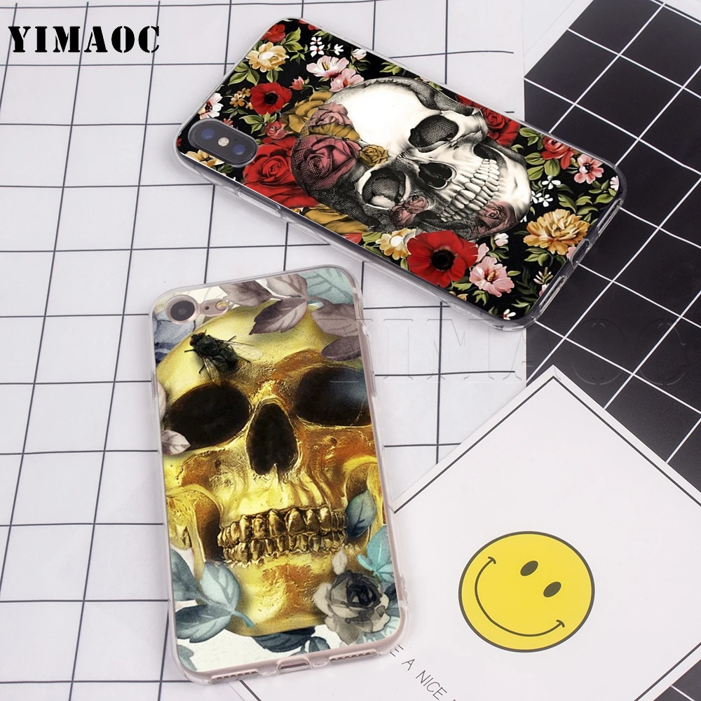 Чехол YIMAOC с изображением сахарного черепа для Xiaomi Redmi Mi Note MAX 3 6a 7 8 9se mix 2s a1 a2 Lite mi6 mi8