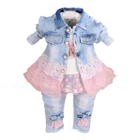 toddler girl clothes 2019 spring autumn fashion children clothing set kids baby cowboy clothes sets denim jacket girls jeans