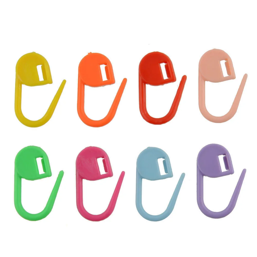

1000PCS 10 COLORS Quality Stitch markers holders plastic locking crochet knitting Size 22mm FREE POSTAGE