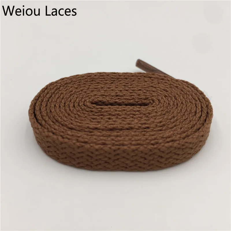 Weiou High Quality 8mm Polyester Fashion Sports Casual Shoe Lace Solid Single Layer Flat Sneakers Shoelace Amazing 47 Colors