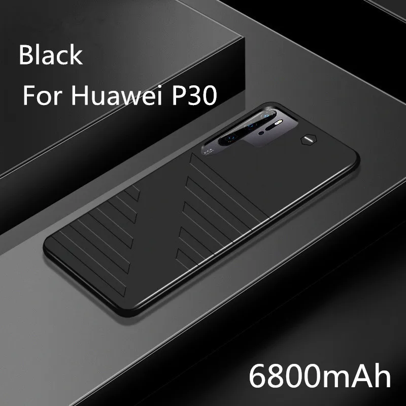 NTSPACE 6800 мАч запасной внешний аккумулятор чехол для huawei P30 зарядное устройство чехол s для huawei P30 Pro внешний аккумулятор чехол - Цвет: Black for P30