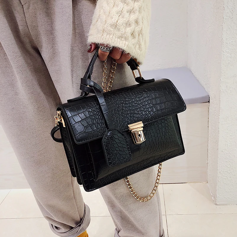 Роскошные кожи аллигатора Сумка известного бренда Для женщин верхнюю ручку