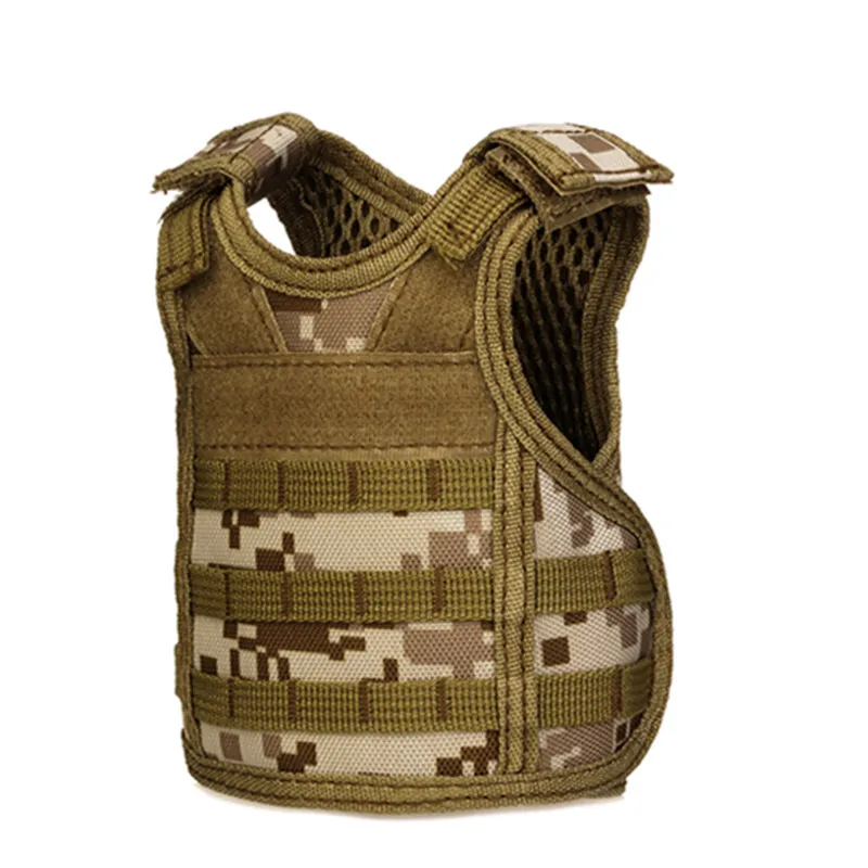 desert WOLFONROAD мини военный армейский Тактический Жилет Molle Beers рукав банки крышки бутылки держатель для напитков бутылки украшения L-SHZ-86 - Цвет: desert