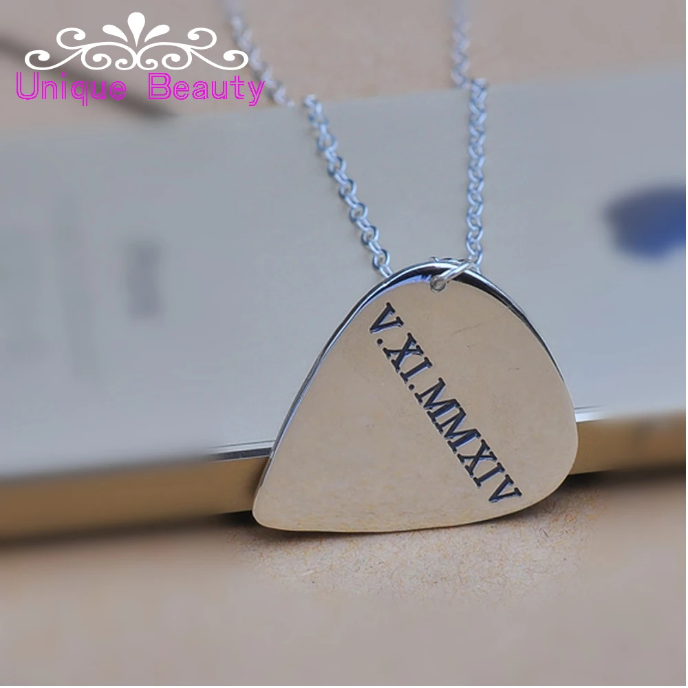 Оптовая продажа персонализированное ожерелье для гитары Стерлинговое Серебро