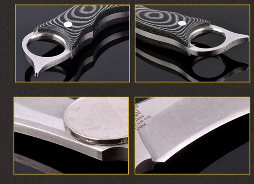 Коготь Karambit фиксированный нож стальное лезвие ручной работы охотничий боевой тактический карманный нож для выживания походный инструмент для самообороны